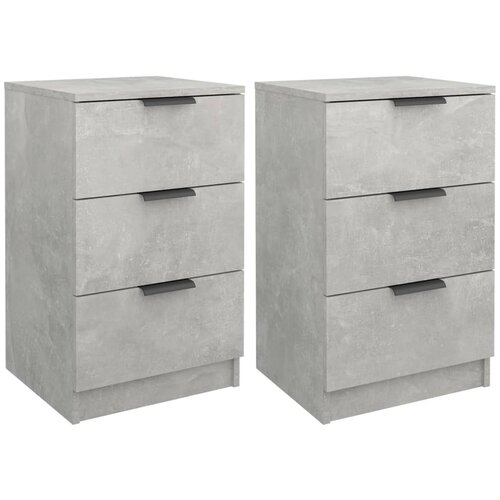 Maison Chic Dvo delni komplet Nočne omarice - Nočne mize betonsko siva 40x36x65 cm, (21687396) Slike