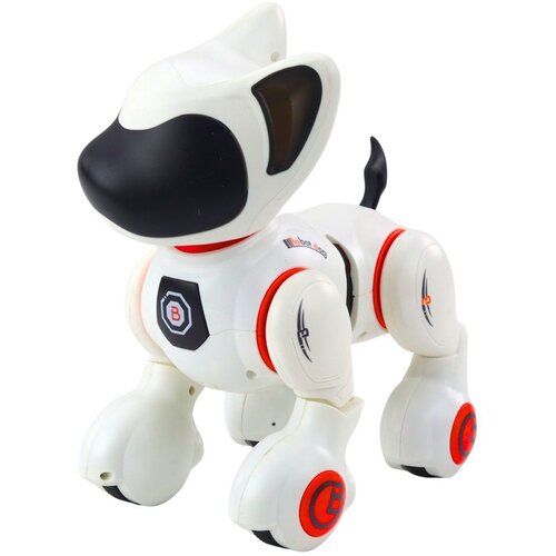  Interaktivni robotski pas s daljinskim upravljačem, svjetlosni zvuk, bijela narančasta Slike