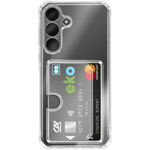 AVIZAR Etui za Galaxy S26 z vgrajenim držalom za kartice in okrepljeni kotički, Prozorna, (5000274413) Cene