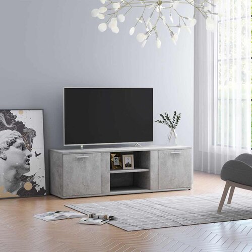 Furnova TV omarica betonsko siva 120x34x37 cm iverna plošča, (21924227) Cene