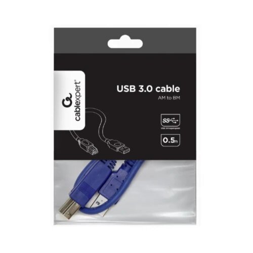  CCP-USB3-AMBM-0.5M Gembird USB 3.0 A-plug B-plug 0.5m cable Cene
