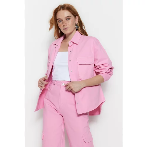 Trendyol Jacket - Pink - Oversize