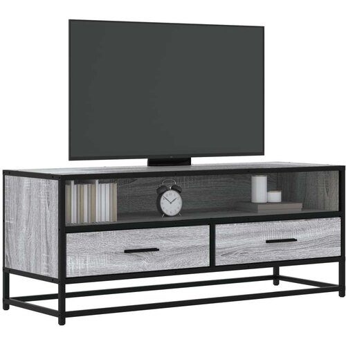 vidaXL TV omarica siva sonoma 100x34,5x40 cm inženirski les in kovina Cene