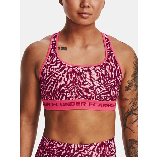 Under Armour Bra UA Crossback Mid Print-PNK - Women