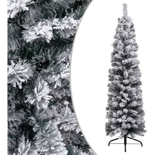 vidaXL Usko umjetno božićno drvce sa snijegom zeleno 150 cm PVC