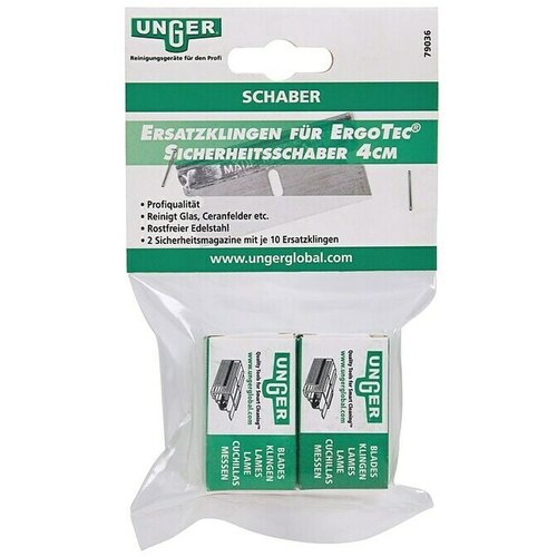 UNGER Nadomestna rezila za strgalo ErgoTec (dolžina: 4 cm, 20 kos) Slike