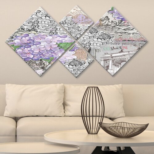 Wallity slika 4MDF220108534, 60x115 cm, 4 dijela Cijene