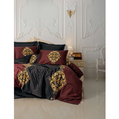  ebren - anthracite anthracite satin double quilt cover set Cene