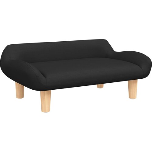 Maison Chic Otro&amp;scaron;ki kavč - Otro&amp;scaron;ki divan - Otro&amp;scaron;ki sedež črn 70x40x24 cm blago, (21729645) Slike