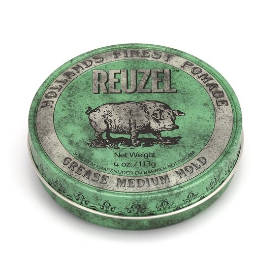 Reuzel Hollands Finest Pomade Grease Medium Hold vosek za lase srednja fiksacija 113 g za mo&amp;scaron;ke Slike