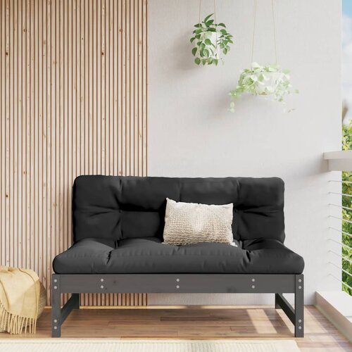 VidaXL Sredinski kavč siv 120x80 cm trdna borovina Slike