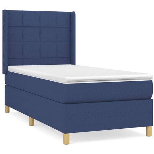 Maison Chic Box spring postelja - Vzmetna postelja z vzmetnico modra 100x200 cm blago SL821, (21889877) Cene
