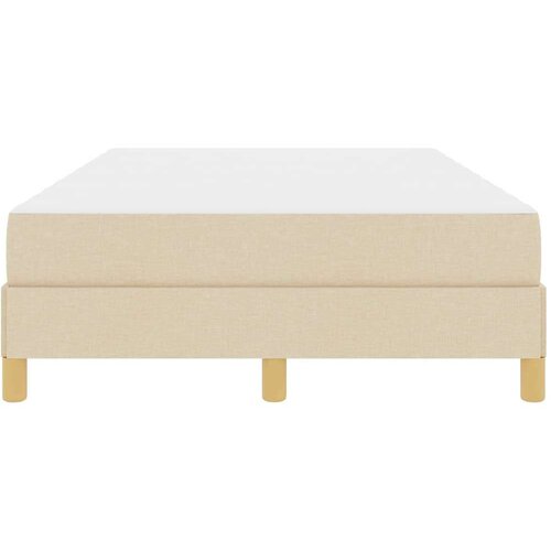 Box spring krevet Krema i smeđa 120 x 190 cm Slike