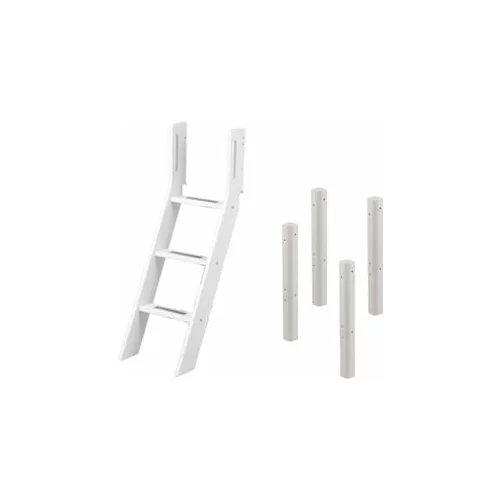 Flexa poševna lestev in noge za srednje visoko posteljo white - bela