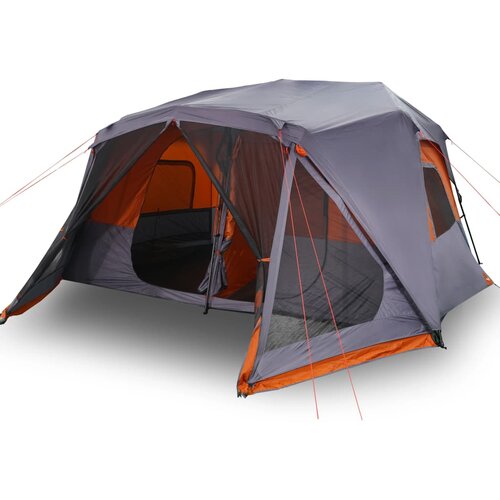 VidaXL &amp;Scaron;otor za kampiranje za 10 oseb siv in oranžen 443x437x229 cm, (21095741) Slike