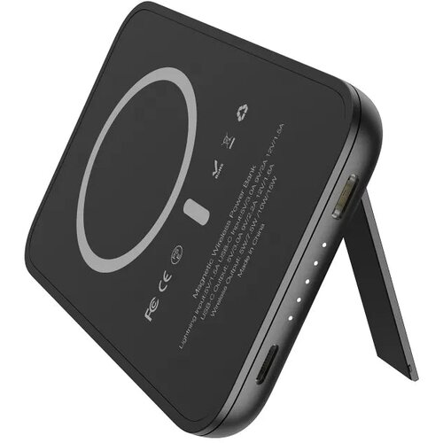 Power BANK VEGER MagOn Kick s induktivnim punjenjem podržava punjenje s MagSafe 15W - 5 000mAh PD 20W crna Cijene