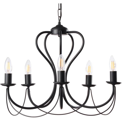 ONLI luster na lancu candela 5xE14/6W/230V crna Slike