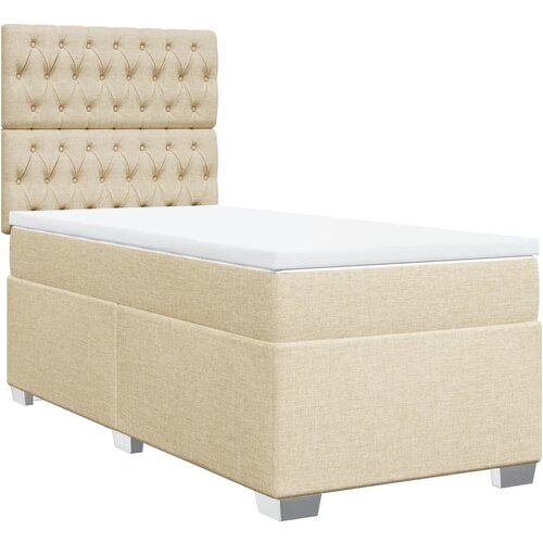 Maison Chic Box spring postelja - Vzmetna postelja z vzmetnico krem 80x200 cm blago SL22826, (21880328) Cene