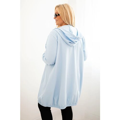 Kesi Women&amp;#039;s Plus Size cotton hoodie with a zipper blue Slike