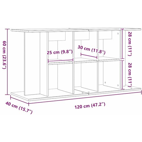  Stalak za akvarij Artisan hrast 120x40x60 cm Inženjersko drvo Slike