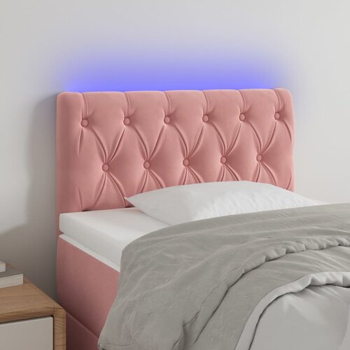  LED uzglavlje ružičasto 80x7x78/88 cm baršunasto Cene