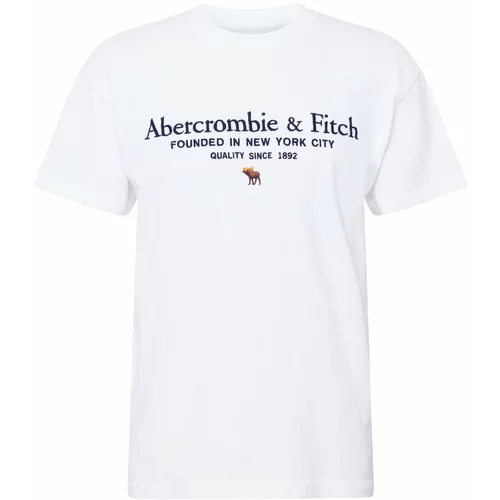 Abercrombie & Fitch Majica tamno plava / smeđa / žuta / bijela