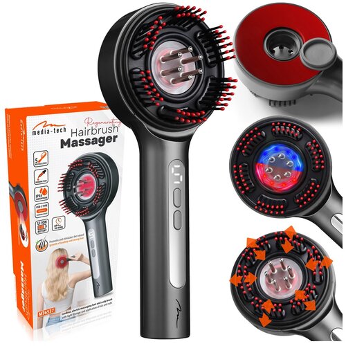 Media Tech Regenerating hairbrush massager for hair and scalp MT6537 Slike