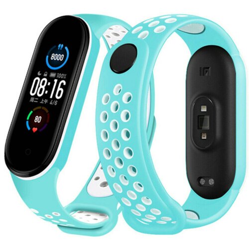  Pašček za uro xiaomi mi band 5 in 6 - meta bel Cene