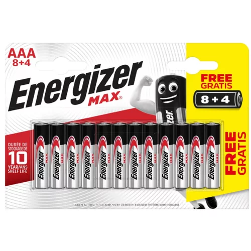 Energizer max baterije (micro aaa, 1,5 v, alkal-mangan, 12 kom.)