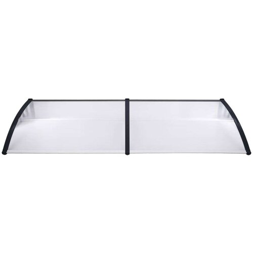 Nadstre&amp;scaron;nica za vrata crna i prozirna 240 x 80 cm PC Slike