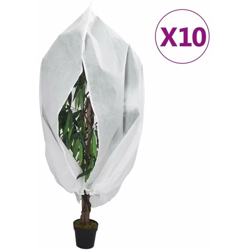  Koprena za rastline iz flisa z zadrgo 10 kosi 70 g/m² 1x1,55 m
