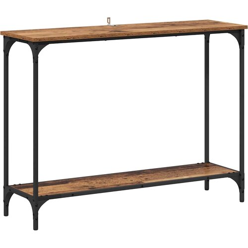 Konzolna stolica s policom Staro drvo 101 x 30.5 x 75 cm Slike