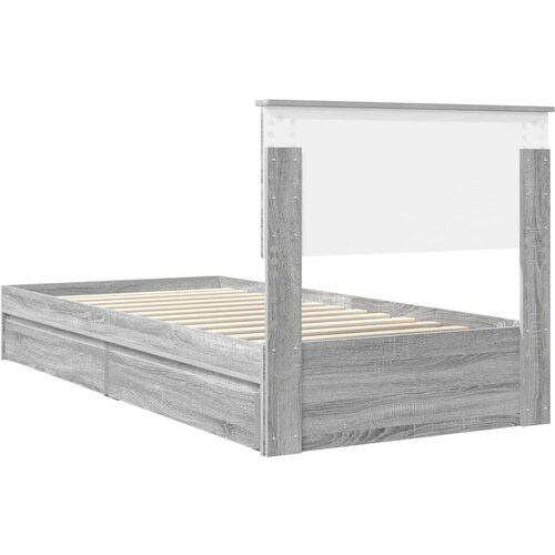  Okvir za krevet Siva Sonoma 90 x 200 cm Konstruirano drvo Slike