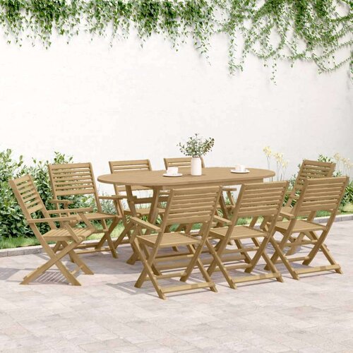  Sklopive vrtne stolice 6 kom 54 5x61 5x86 5 cm od drva bagrema Slike