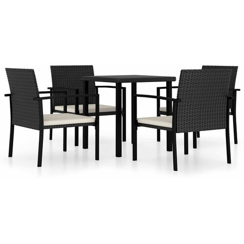  Vrtni set za objed 5 pcs Crna poliratan Slike