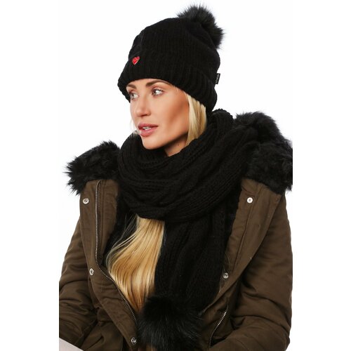 Fasardi Black winter set with a scarf Slike