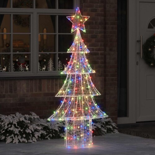  Božićno drvce s 240 LED svjetlima Šareni 180 cm Akril Cene