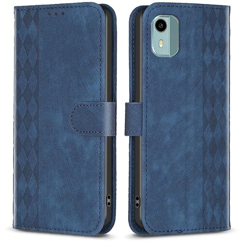 INORCO Za Nokia C12 4G/C12 Pro/C12 Plus magnetna zaponka za telefon, etui z odtisom mrežastega vzorca, pokrov stojala za denarnico, (22035888) Cene