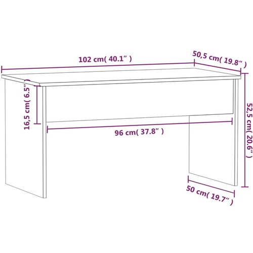  Stolić za kavu boja betona 102x50,5x52,5 cm konstruirano drvo Slike