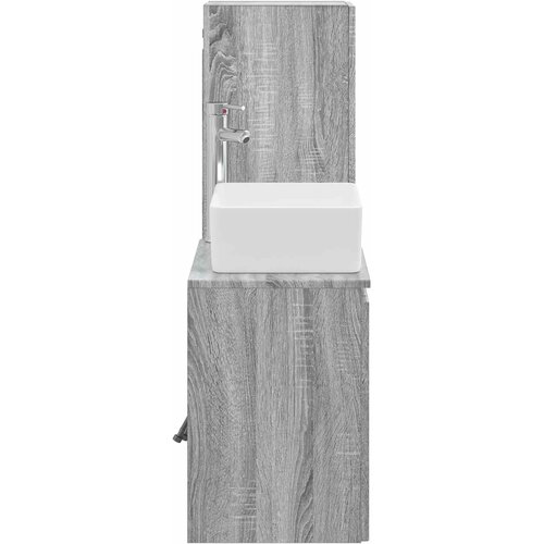  Set namje&amp;scaron;taja za kupaonicu 2 kom. Siva Sonoma 33 x 34.5 x 100 cm Slike