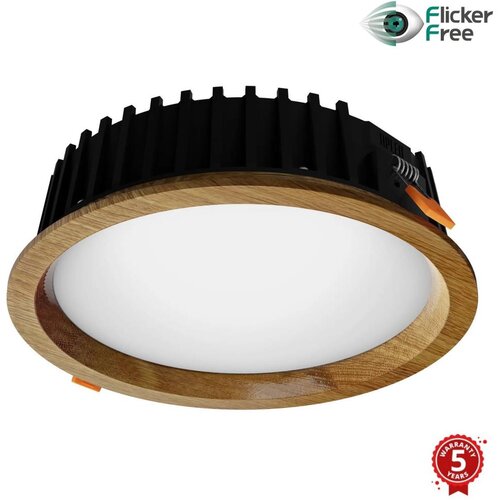  APLED - LED ugradna RONDO WOODLINE LED/12W/230V 4000K, prečnik 20 cm, masivni hrast Cene