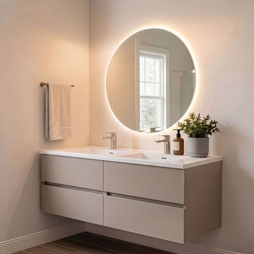 Skye_Decor Set kupatilskog ormarića sa umivaonikom i ogledalom, 2 dela, Sivi Cene