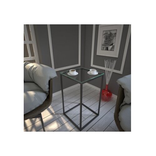Woody Fashion pure - glass anthracite side table Cene