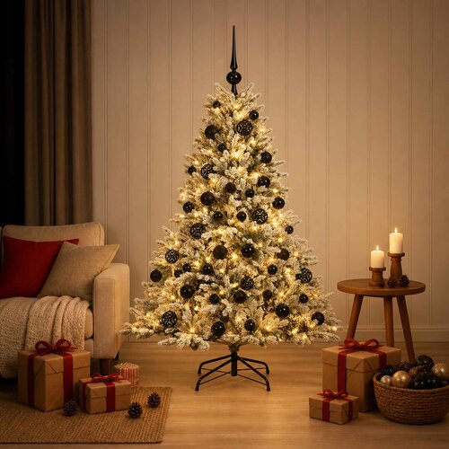 Umjetno božićno drvce s kuglicom 120 cm 150 LED lampica Slike