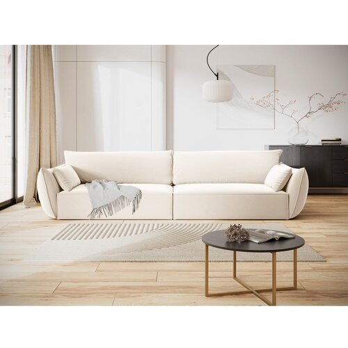 Mazzini Sofas Bež žametna sedežna garnitura 248 cm Vanda &amp;ndash; Slike