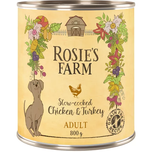 Rosie's Farm Adult 6 x 400 g - Mešan paket (3 vrste)