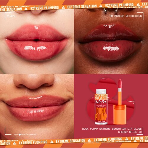 NYX Professional Makeup Duck Plump sijaj za ustnice z učinkom povečanja odtenek 19 Cherry Spice 6,8 ml Slike