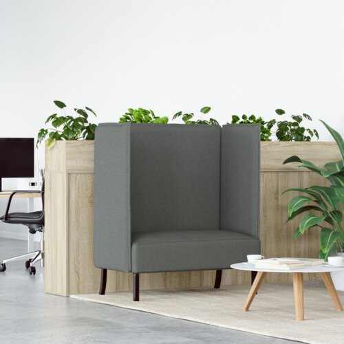 VidaXL Sedežna garnitura z visokim naslonom temno siva 109x56x121 cm tkanina Slike