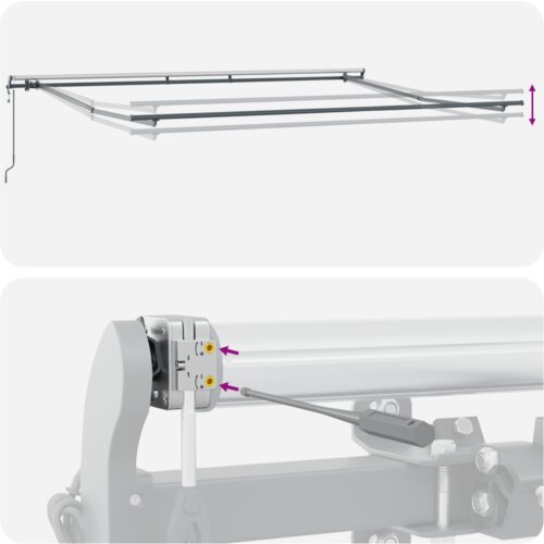 vidaXL Samodejna retraktibilna terasa svetlo siva 400x350 cm, zamenjava tkanine za okvir 4x3,5 m svetlo siva Cene
