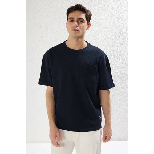 Trendyol Muška majica TMNSS23TS00077, Tamnoplava Cene